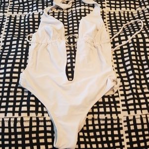 White one piece swimsuit